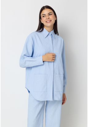 Textured Loose Fit Solid Shirt