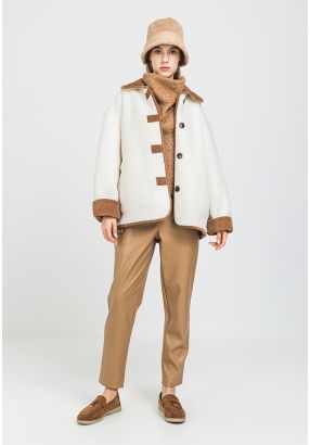 Peg Leg High Waist PU Leather Trouser