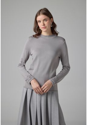 Long Sleeve Knitted Basic Sweater