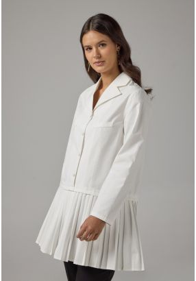 Solid Pleated Dress