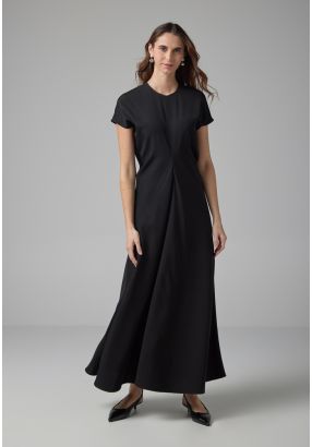 Gathered Waist Flared Dress