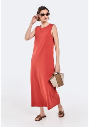 Solid Sleeveless Dress