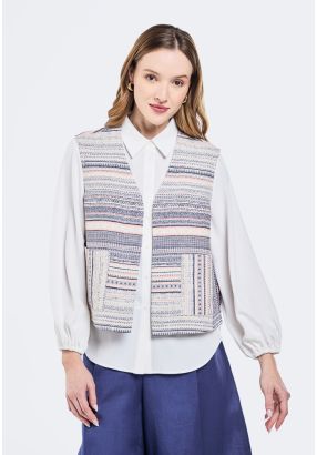 Multi Color Handloom Vest