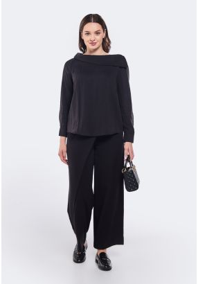 Straight Cut Wrap Trousers