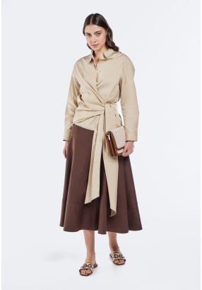 Solid Flared Skirt