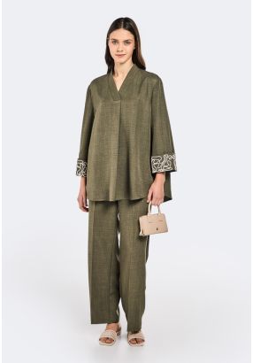 High Waist Straight Cut Trousers