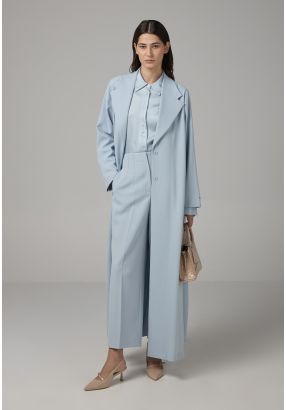 Solid Wide Leg Trousers
