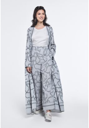 Chain Print Straight Cut Trousers