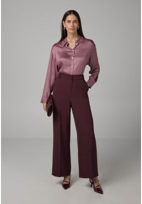 Basic Straight Wide Leg Trousers