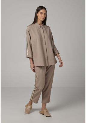 Solid Straight Legs Trousers