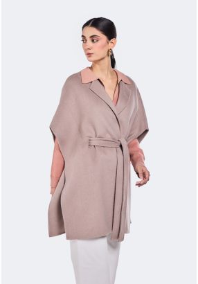 Open Side Belted Poncho