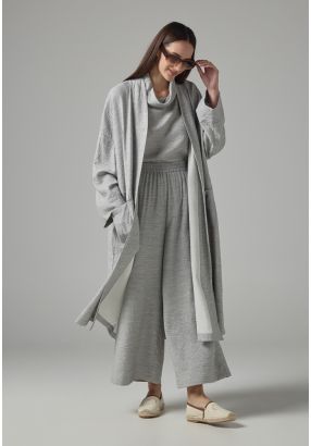 Solid Front Pockets Textured Abaya