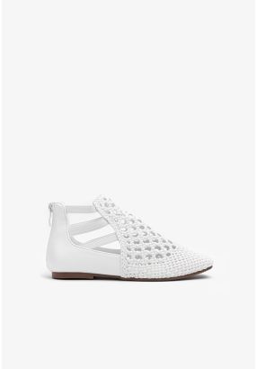 Woven Elastic Ankle Sandals