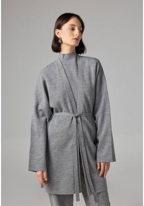 Long Sleeves Knitted Belted Cardigan