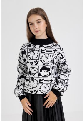 Peanuts Two Toned Knitted Sweatshirt