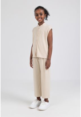 Solid Straight Leg Trousers