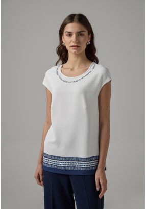 Printed Cap Sleeves T-shirt