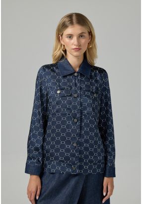 Front Flap Pockets Monogram Jacket