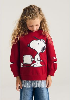 Snoopy Tulle Hems Sweater