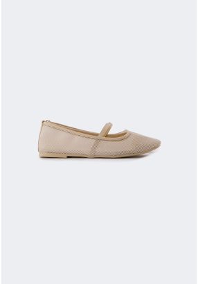 Solid Mesh Ballerina Flats