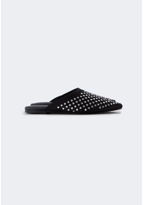Crystal Embellished Mesh Mules