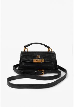 Faux Crocodile Leather Mini Crossbody Bag