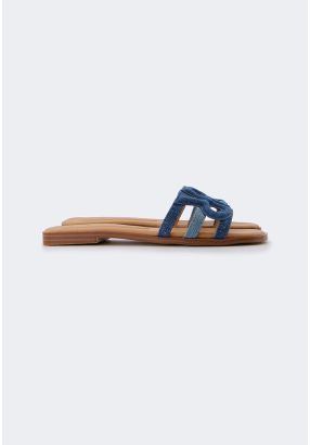 Denim Monogram Flats