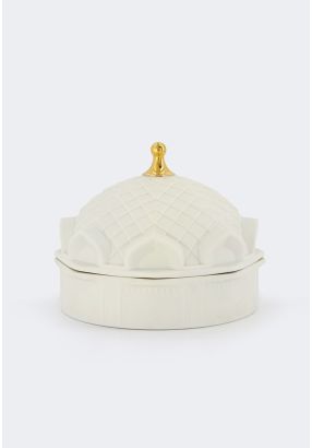 Porcelain Date Bowl With Lid