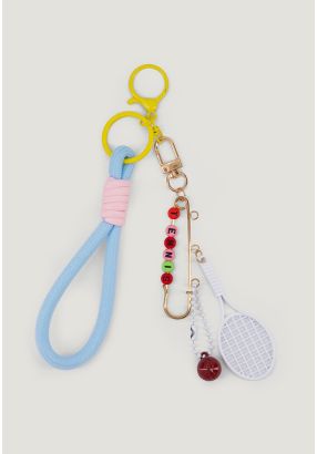 Metal Tennis Racket Bag Charm