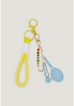 Metal Tennis Racket Bag Charm