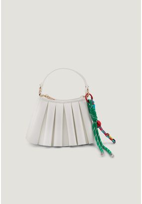 Leather Pleated Handbag 