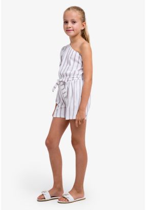 Striped Tie Waist Shorts