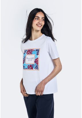 Printed Motif Short Sleeve T-Shirt