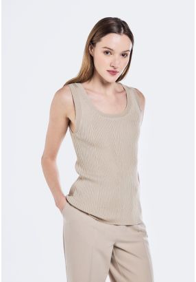 Basic Solid Ribbed Top