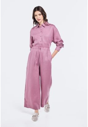 Wide Leg Linen Trousers