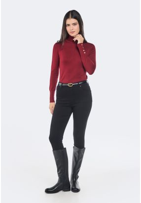 Skinny High Waist Denim Trouser