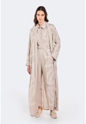 Printed Crinkled Trousers