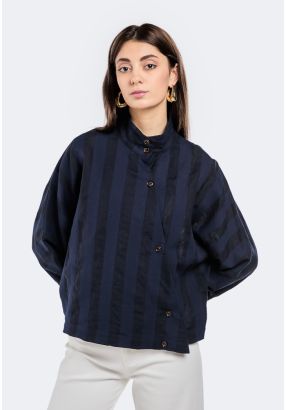 Striped Wrap Kimono