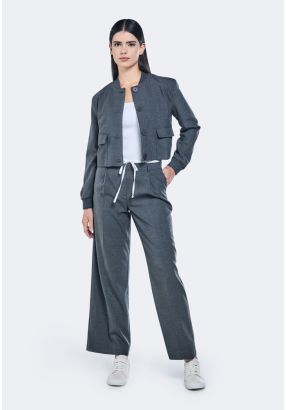 Contrast Waist Detail Trousers