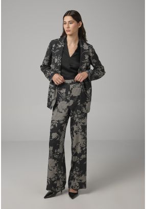 Floral Print Wide Leg Trousers