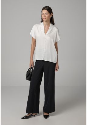 Basic Straight Wide Leg Trousers