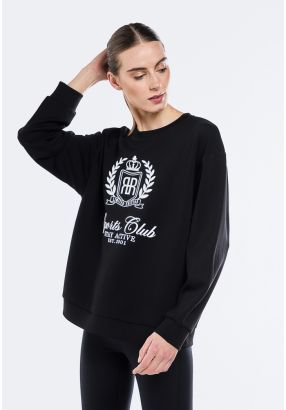 Embossed Rubber Patch Sweatshirt