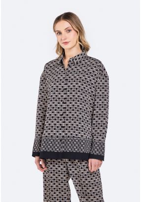 Chain Print Relaxed Fit Shirt