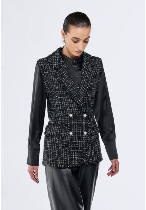 Check Tweed Vest
