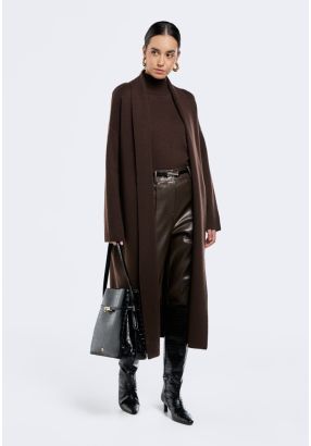 Knitted Belted Cardigan