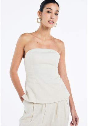 Tube Top With Back Drawstring