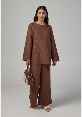 Wide Leg Basic Trousers