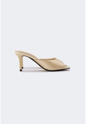 Heeled Satin Mules