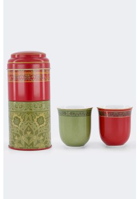Bone China Tin Box With Espresso Cup 90 ml (2 Pcs)
