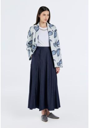 Pleated Flared Skirt